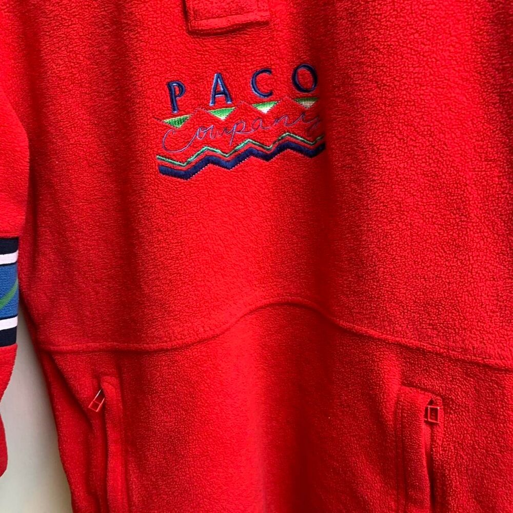 Paco company vintage 90s fleece sweater sm/med red - Picture 3 of 8